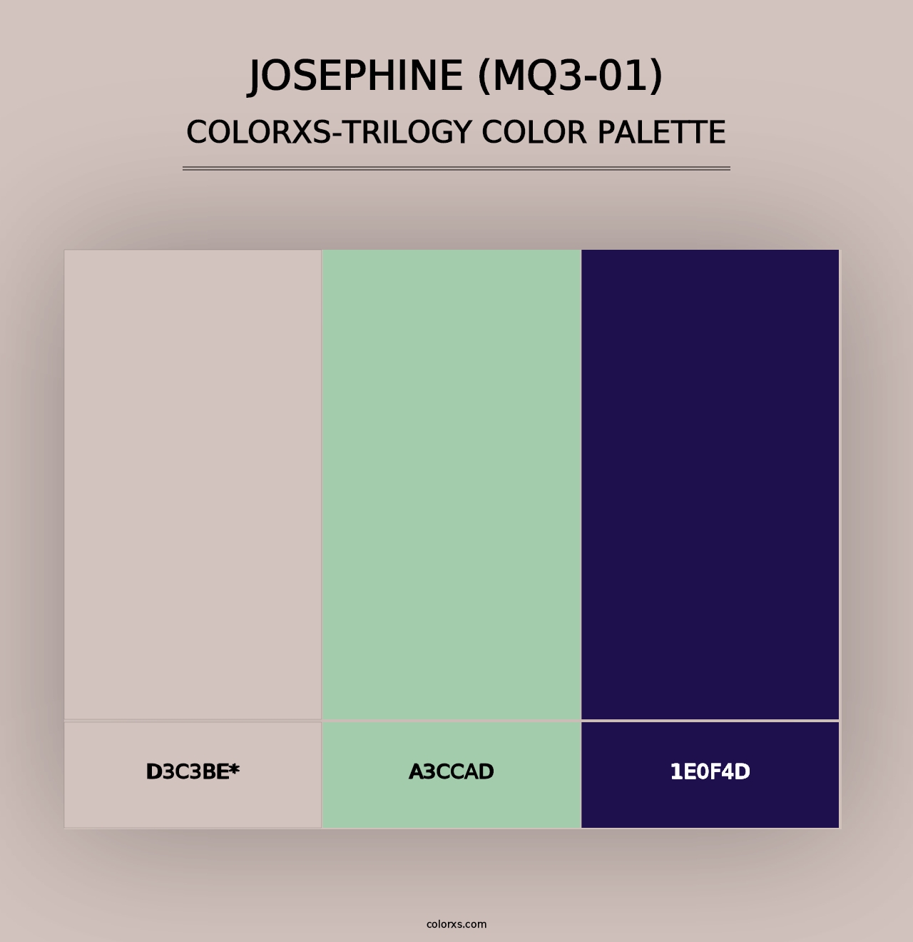 Josephine (MQ3-01) - Colorxs Trilogy Palette