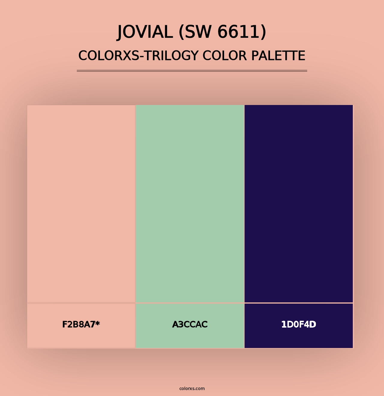 Jovial (SW 6611) - Colorxs Trilogy Palette