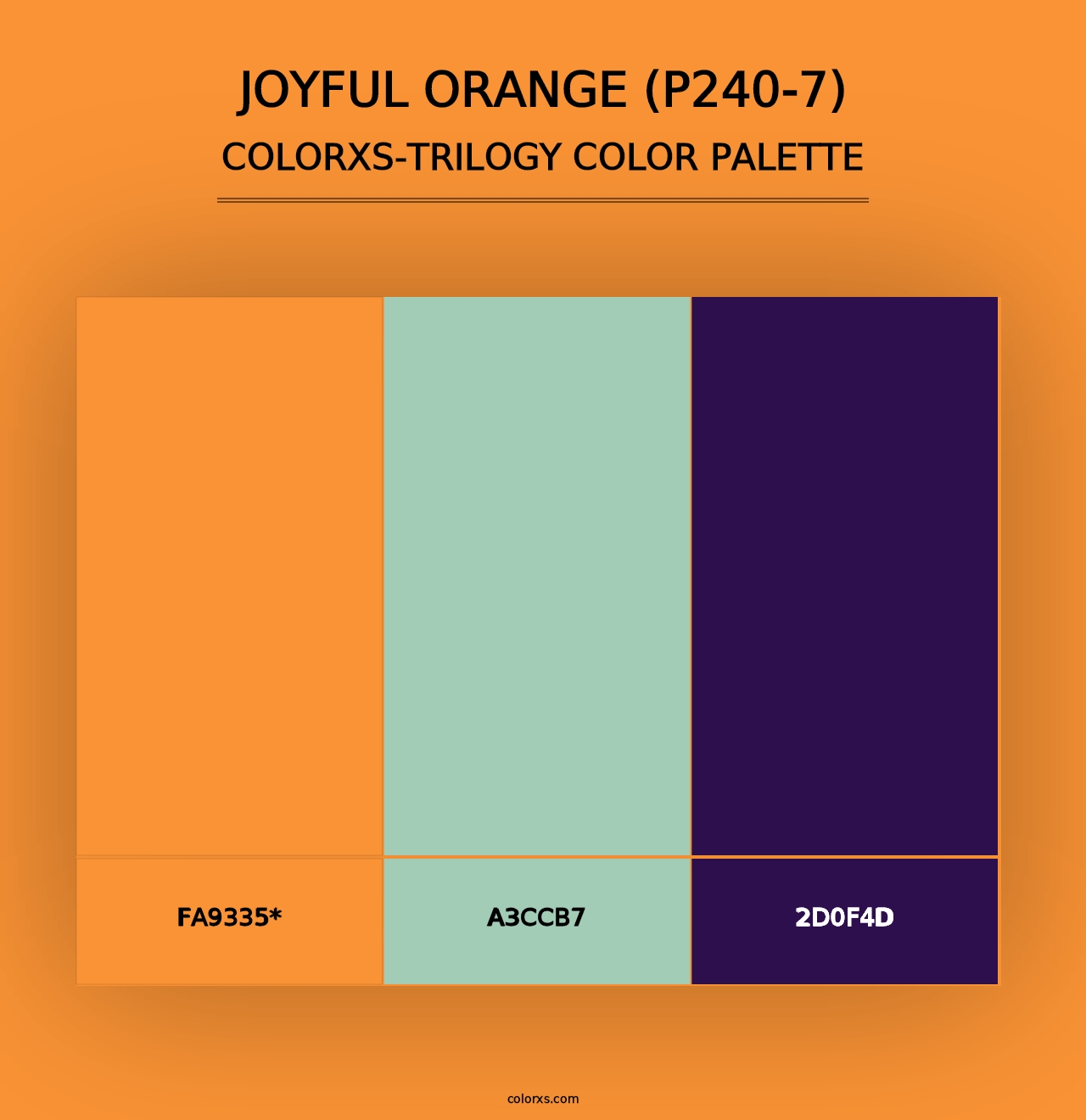 Joyful Orange (P240-7) - Colorxs Trilogy Palette