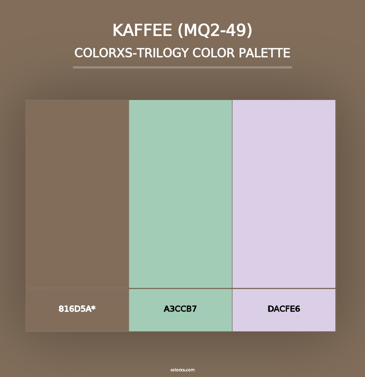 Kaffee (MQ2-49) - Colorxs Trilogy Palette