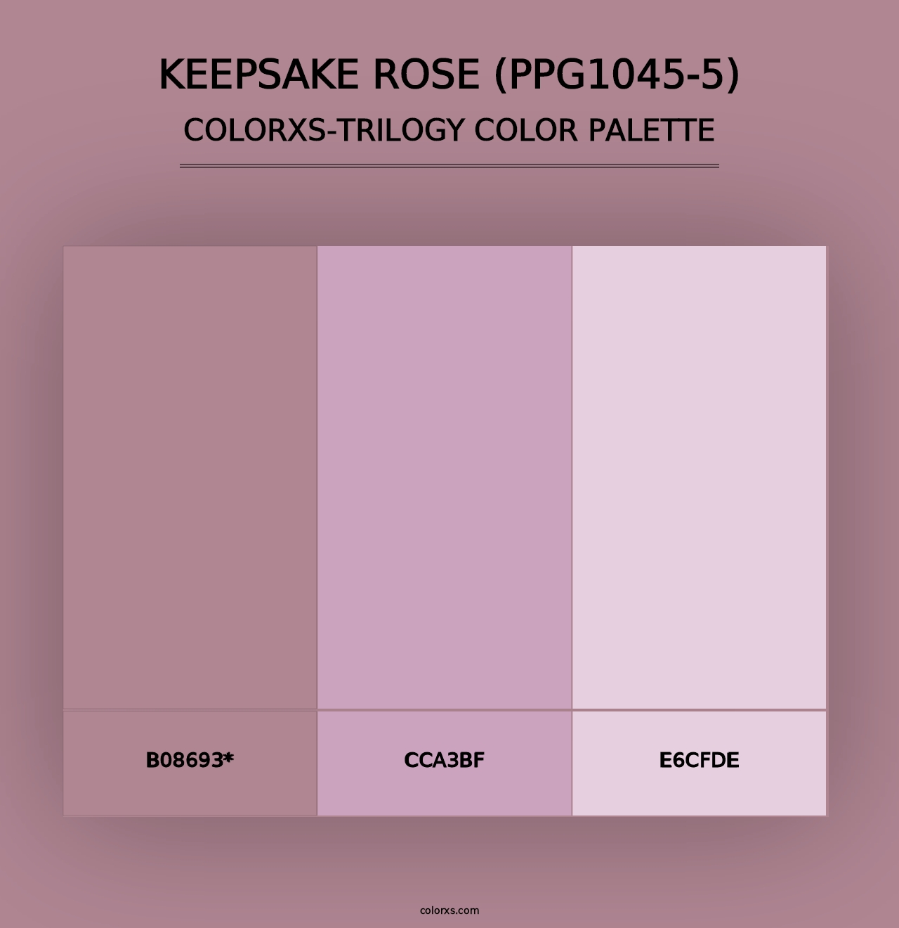 Keepsake Rose (PPG1045-5) - Colorxs Trilogy Palette