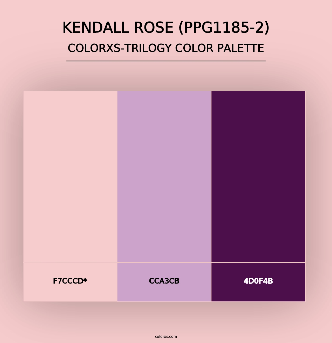 Kendall Rose (PPG1185-2) - Colorxs Trilogy Palette