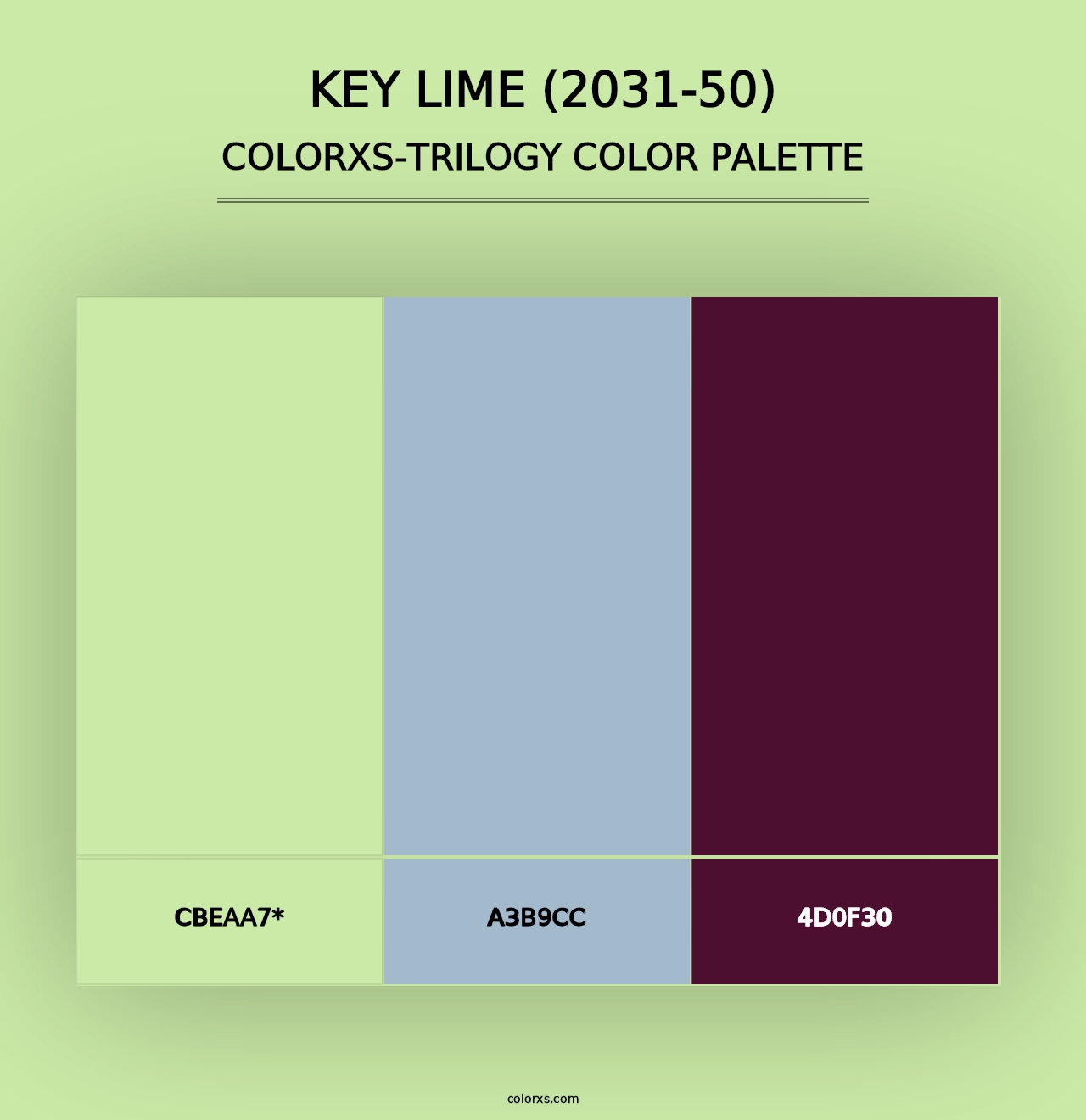 Key Lime (2031-50) - Colorxs Trilogy Palette