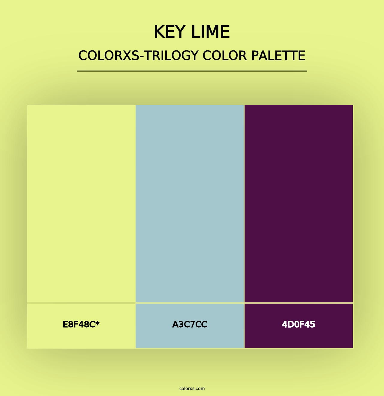 Key Lime - Colorxs Trilogy Palette