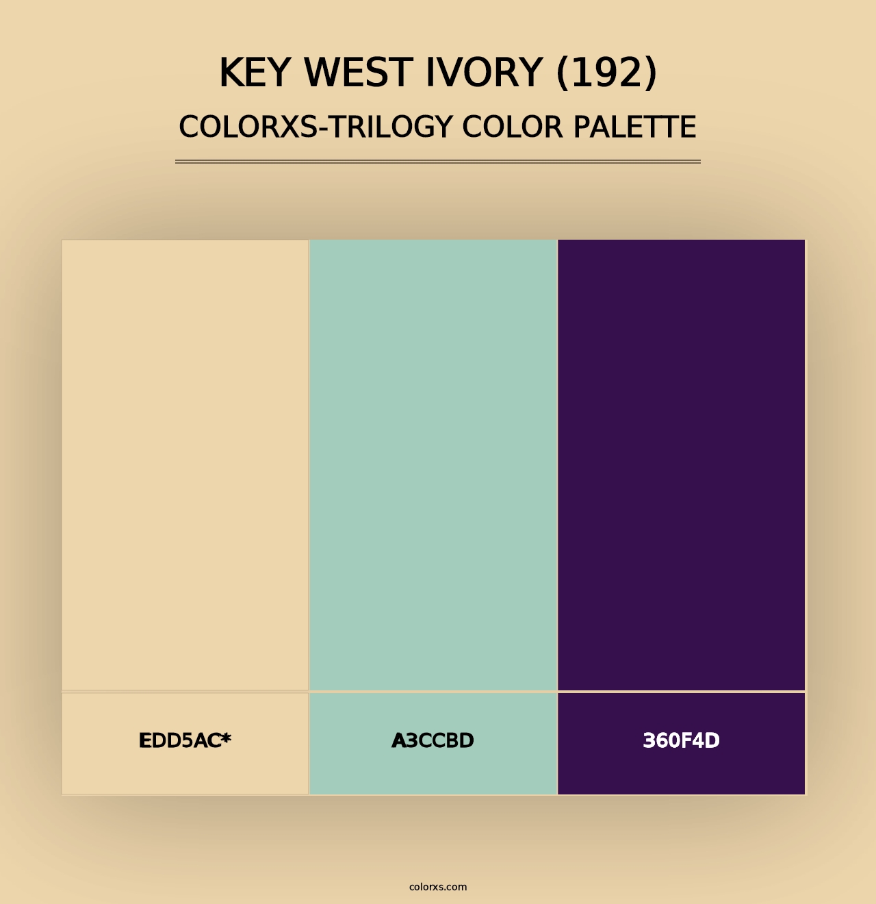 Key West Ivory (192) - Colorxs Trilogy Palette