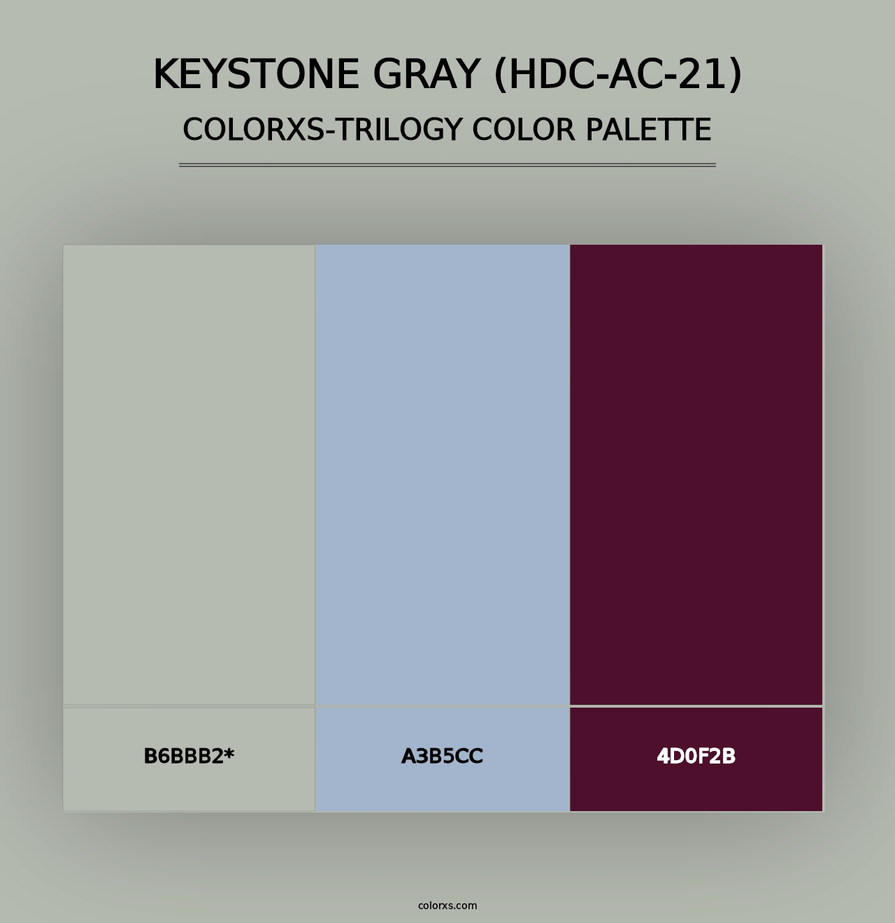 Keystone Gray (HDC-AC-21) - Colorxs Trilogy Palette