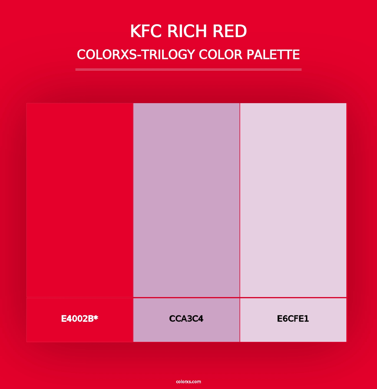 KFC Rich Red - Colorxs Trilogy Palette