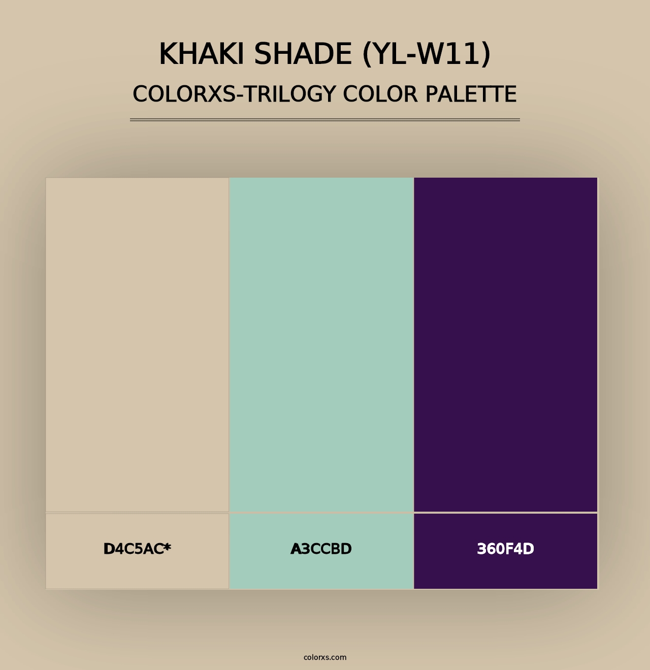 Khaki Shade (YL-W11) - Colorxs Trilogy Palette