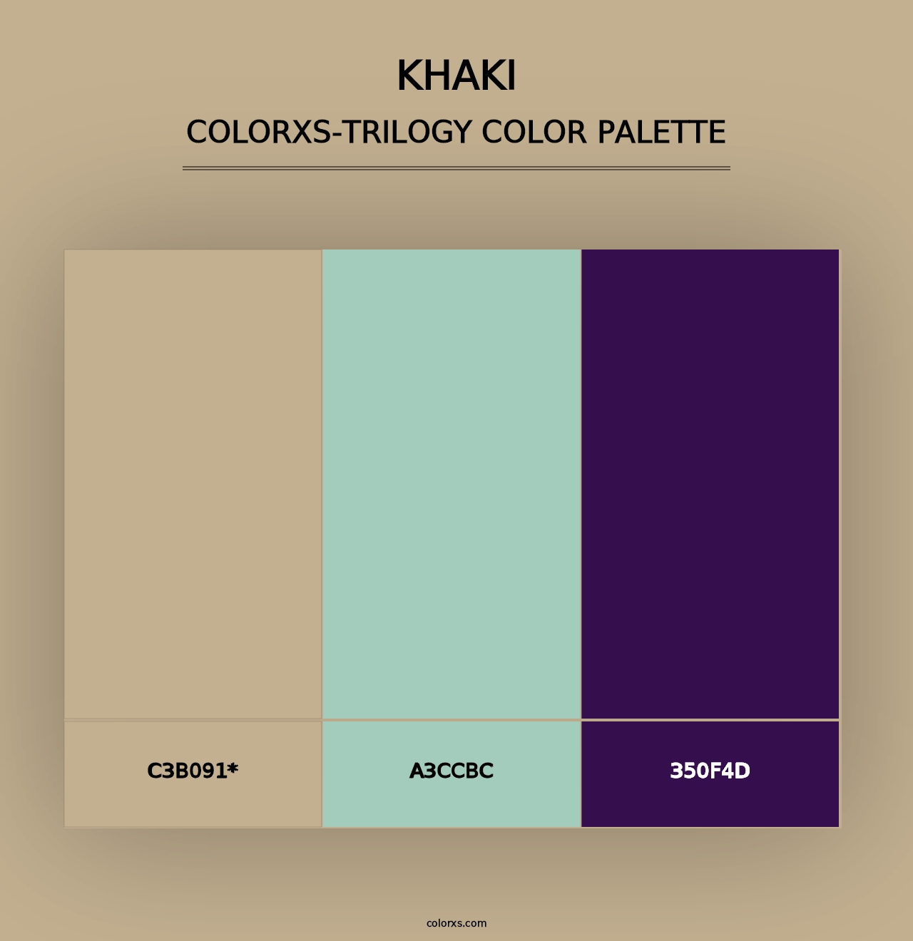 Khaki - Colorxs Trilogy Palette