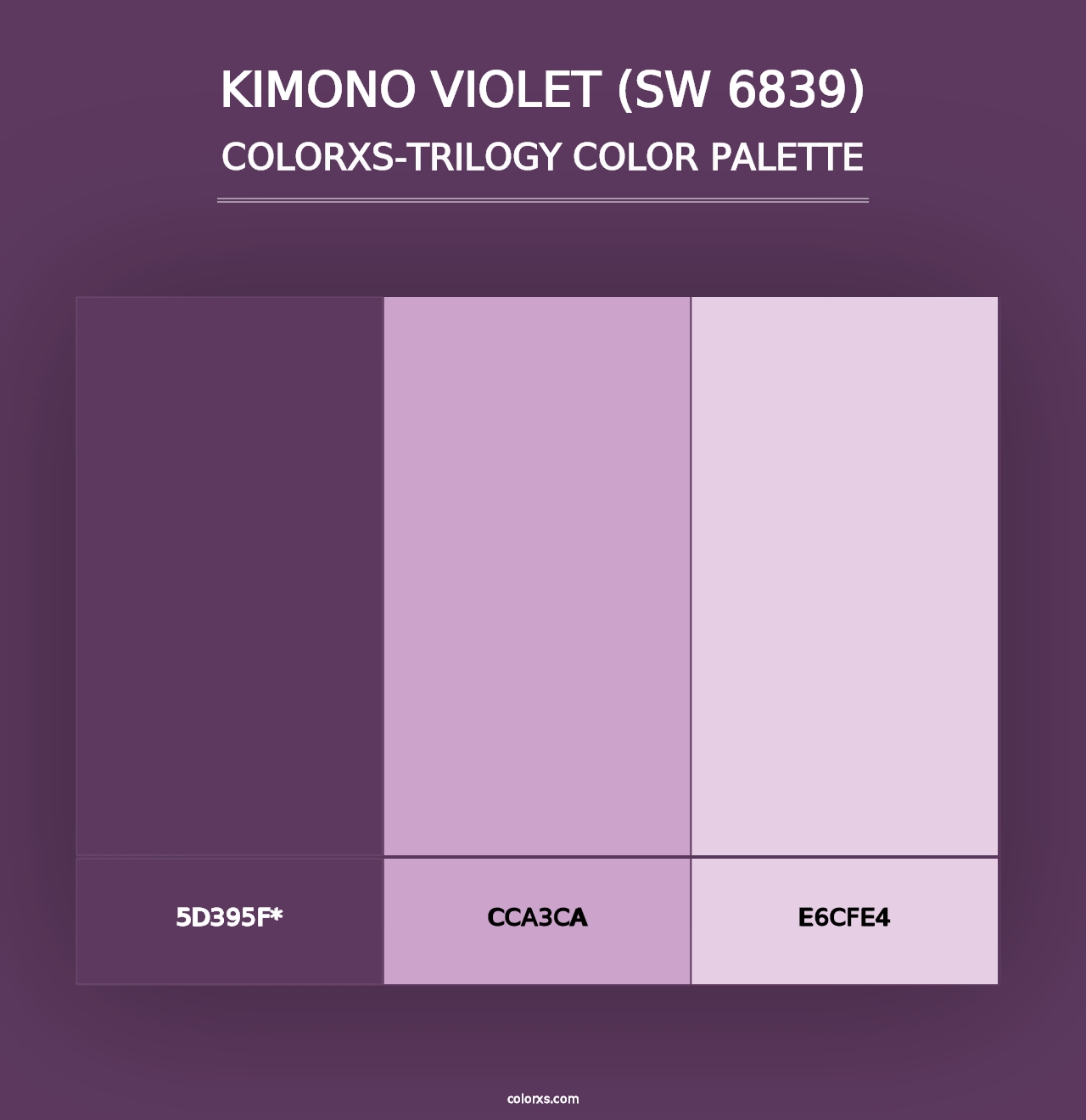 Kimono Violet (SW 6839) - Colorxs Trilogy Palette