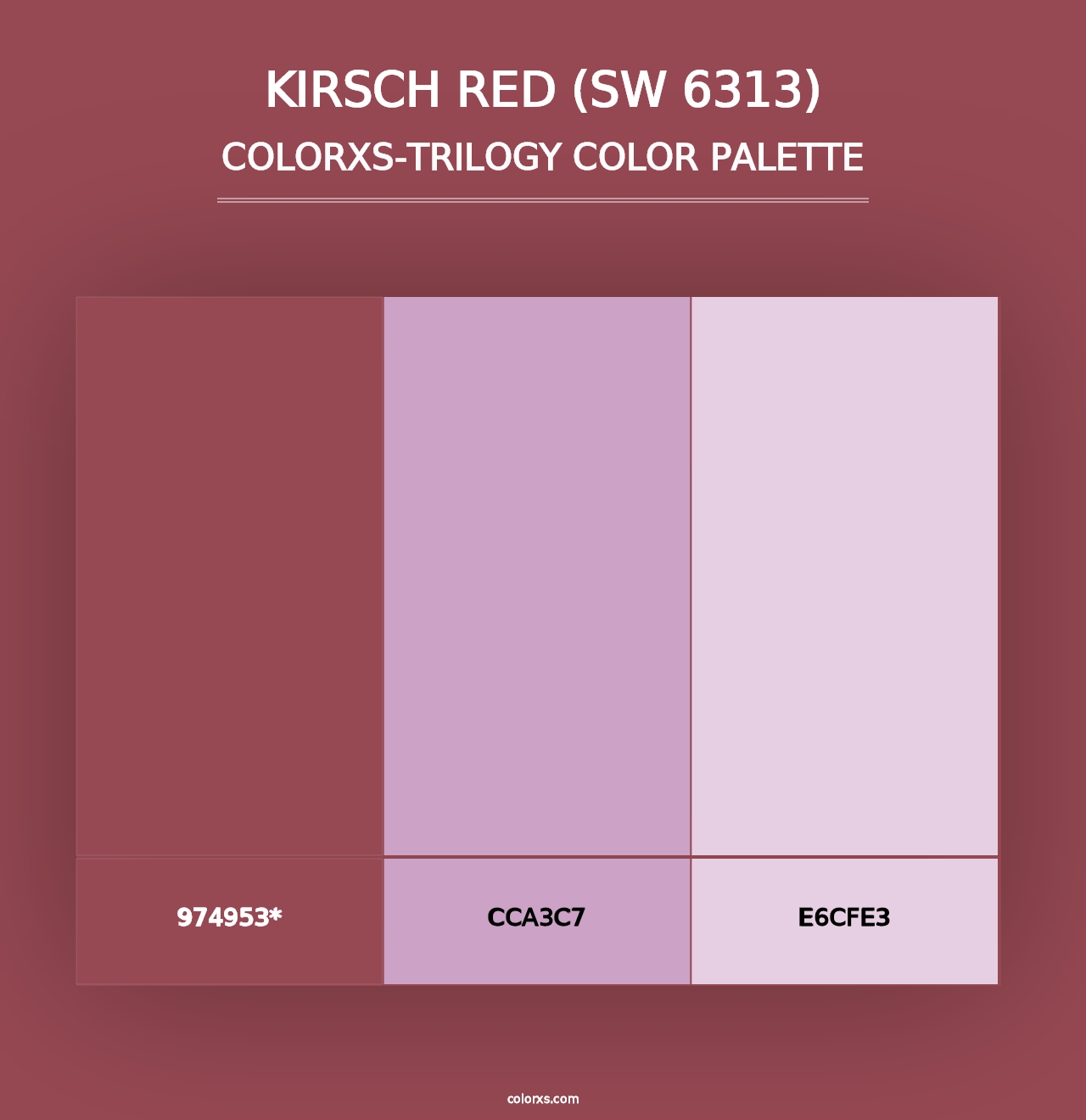 Kirsch Red (SW 6313) - Colorxs Trilogy Palette