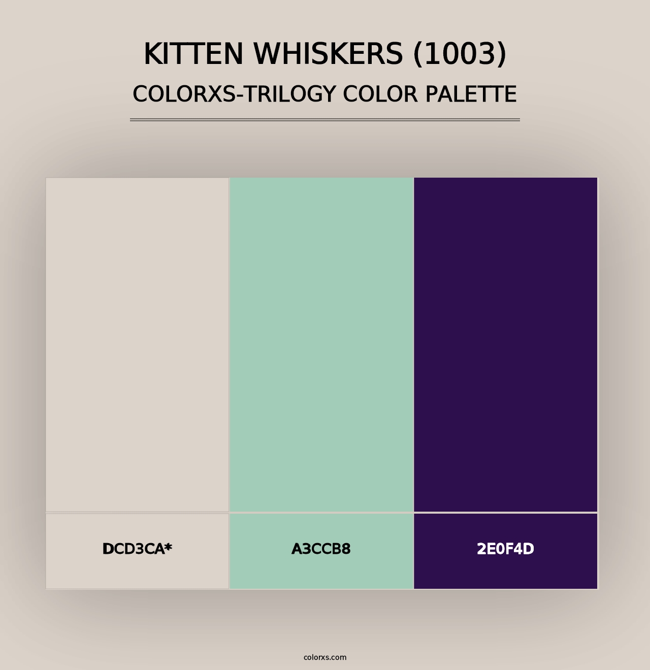 Kitten Whiskers (1003) - Colorxs Trilogy Palette