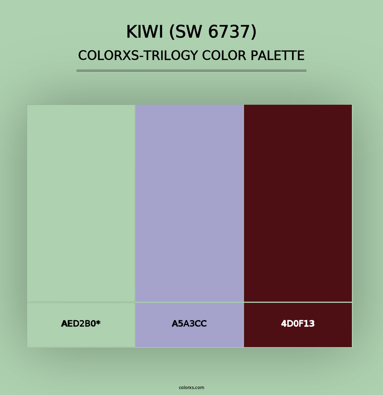 Kiwi (SW 6737) - Colorxs Trilogy Palette