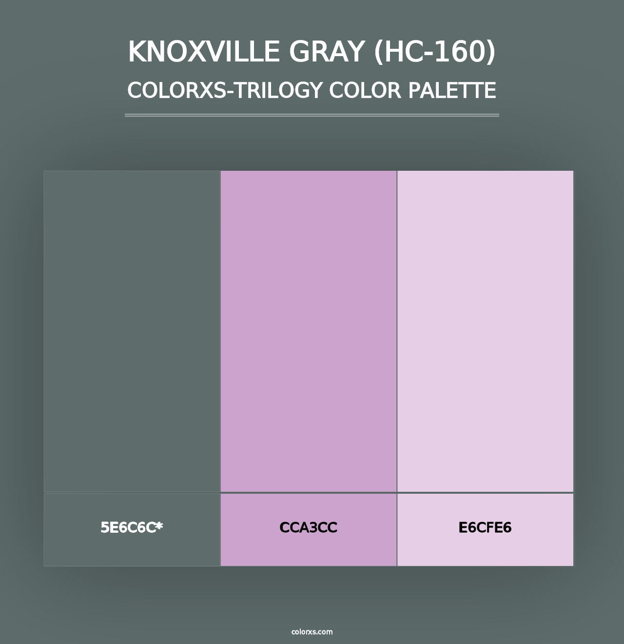 Knoxville Gray (HC-160) - Colorxs Trilogy Palette