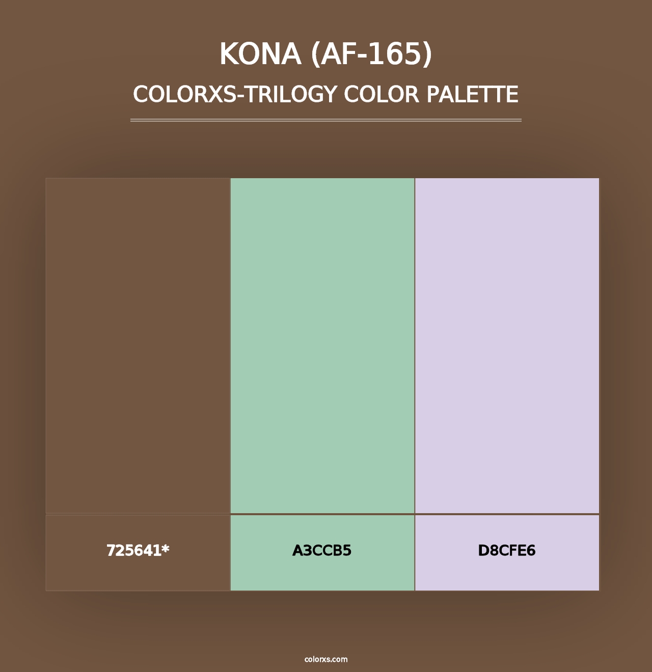 Kona (AF-165) - Colorxs Trilogy Palette