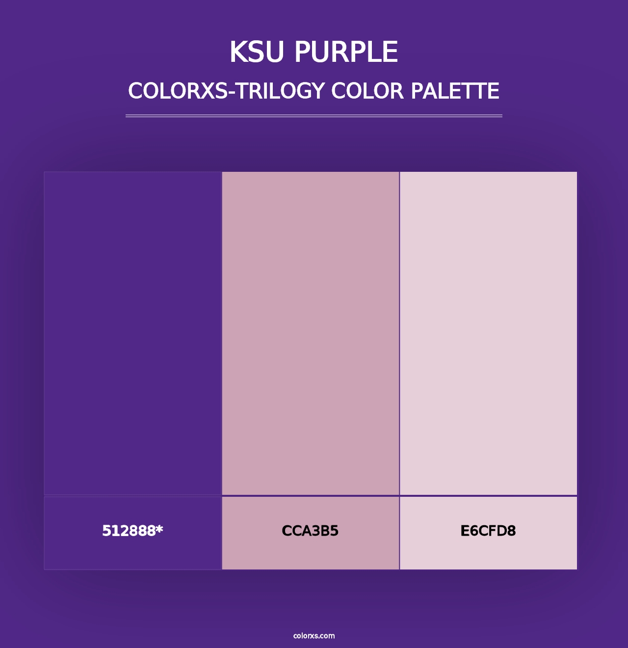 KSU Purple - Colorxs Trilogy Palette