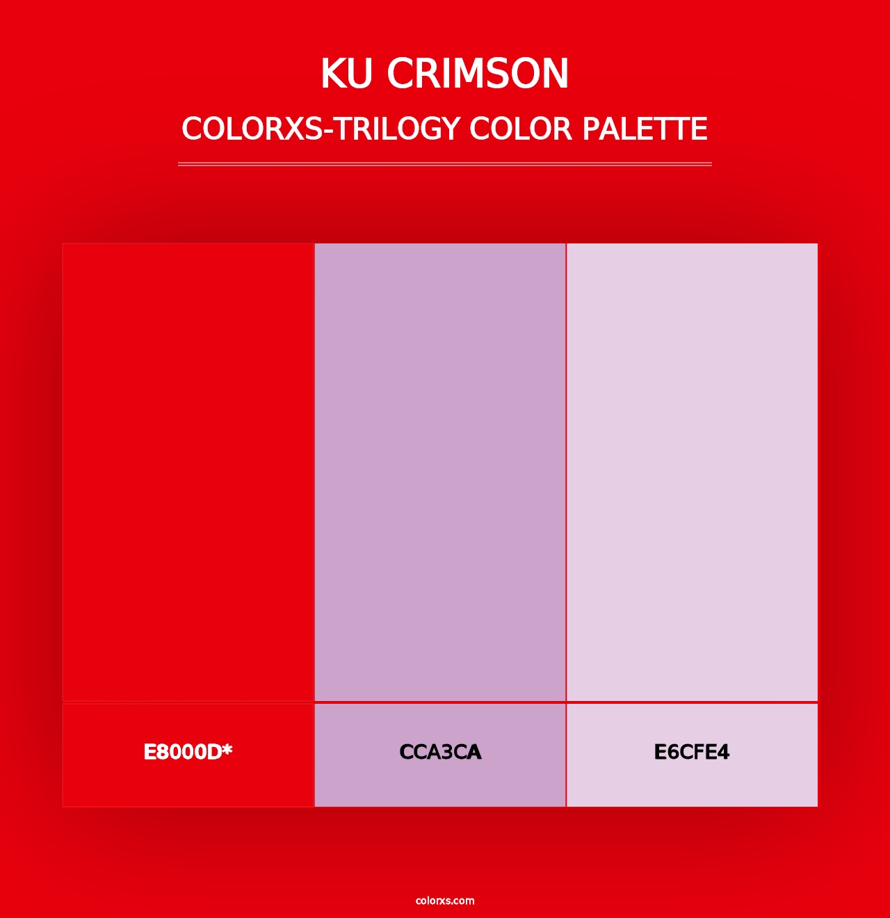 KU Crimson - Colorxs Trilogy Palette