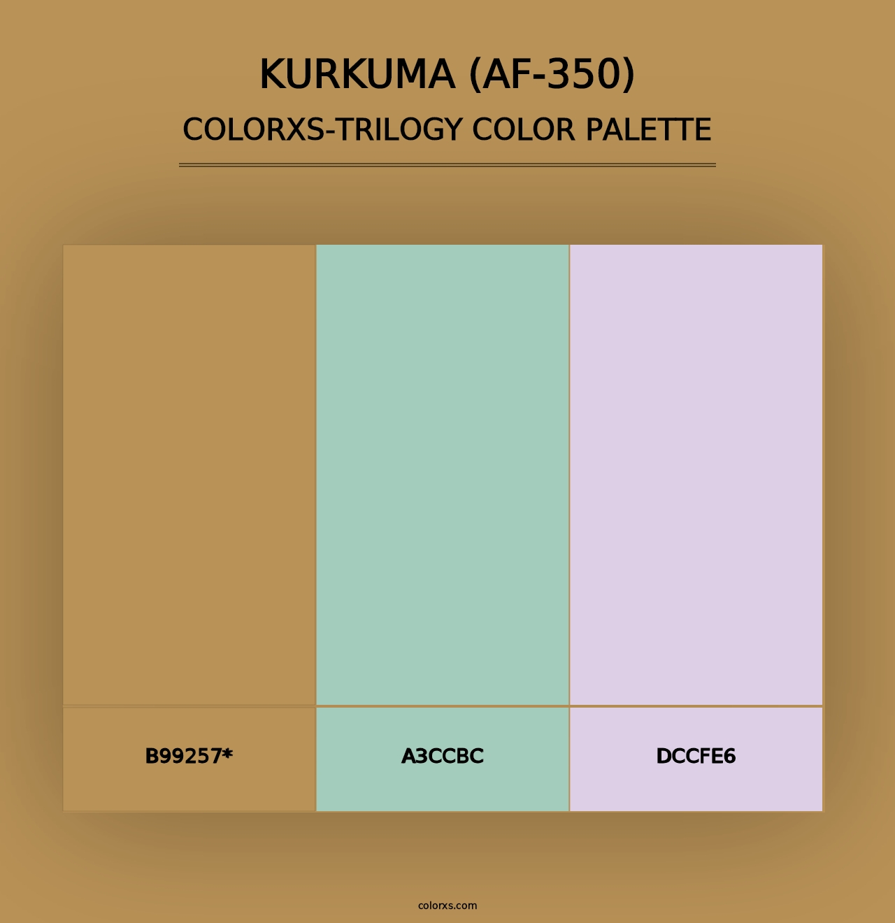 Kurkuma (AF-350) - Colorxs Trilogy Palette