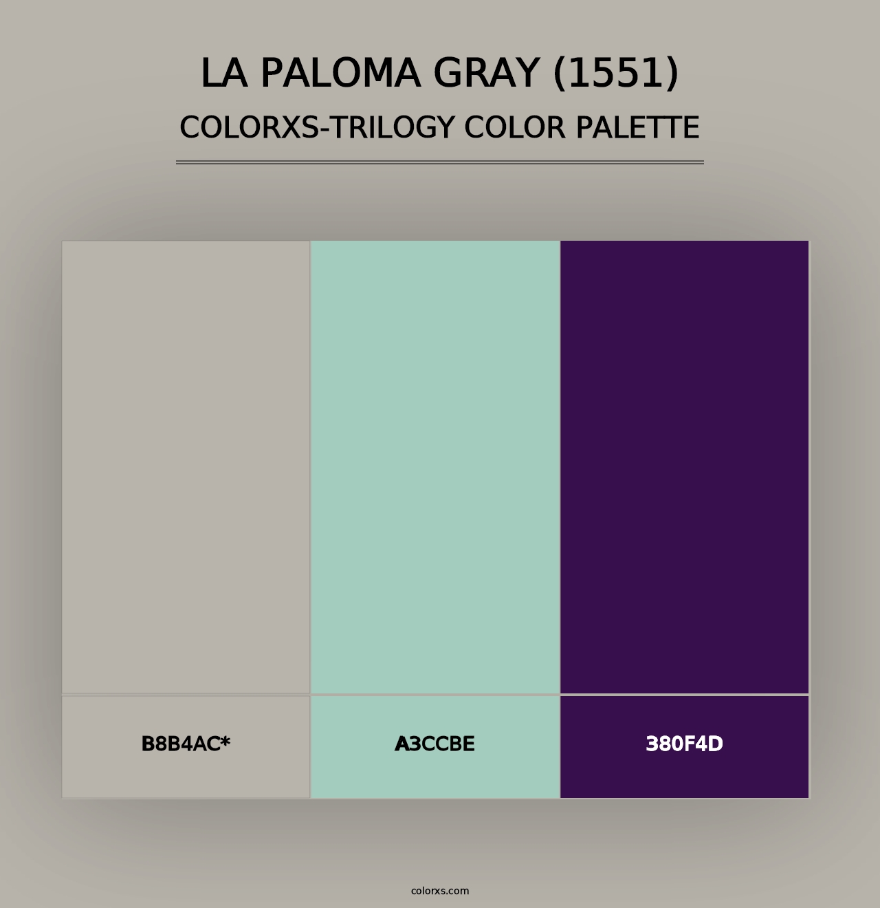 La Paloma Gray (1551) - Colorxs Trilogy Palette