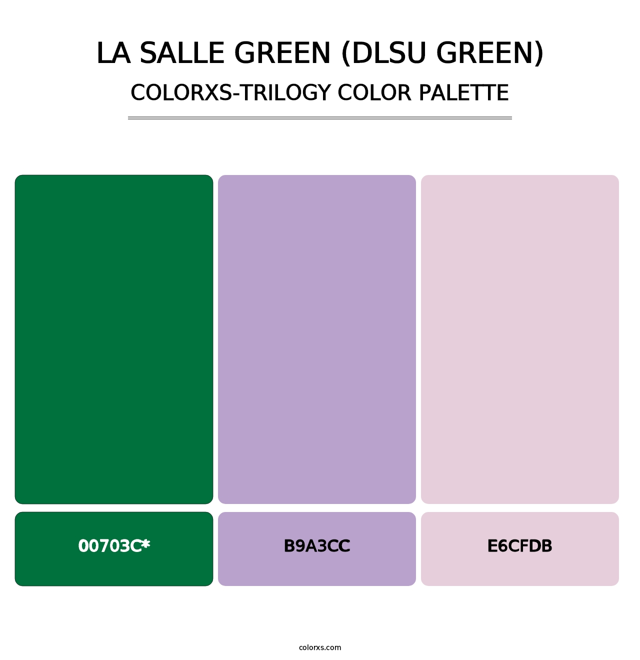 La Salle Green (DLSU Green) - Colorxs Trilogy Palette