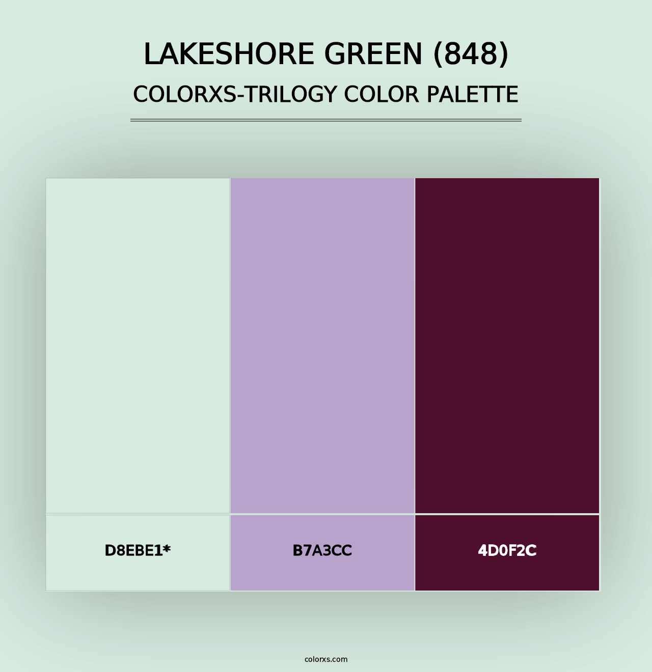 Lakeshore Green (848) - Colorxs Trilogy Palette