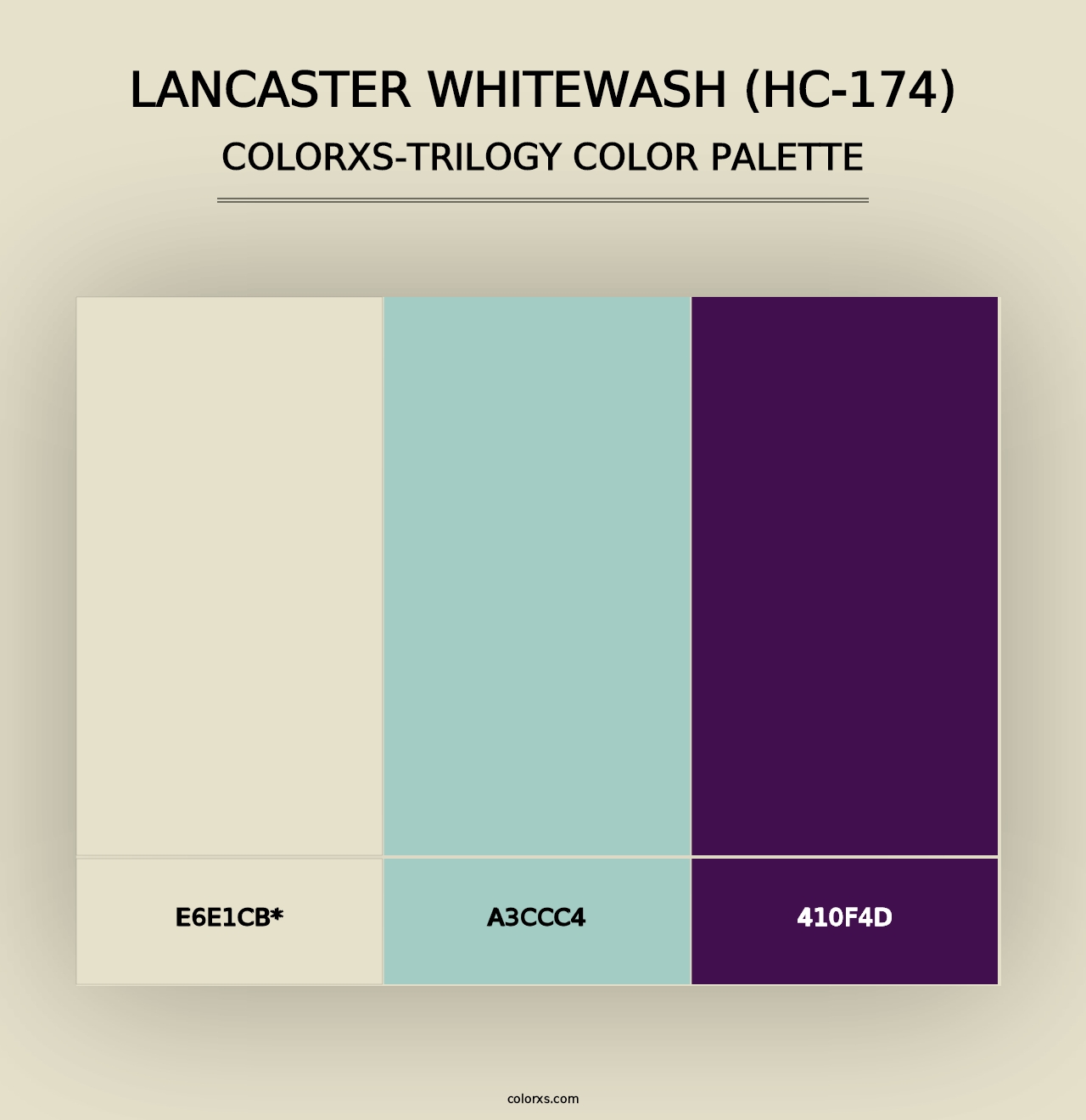 Lancaster Whitewash (HC-174) - Colorxs Trilogy Palette