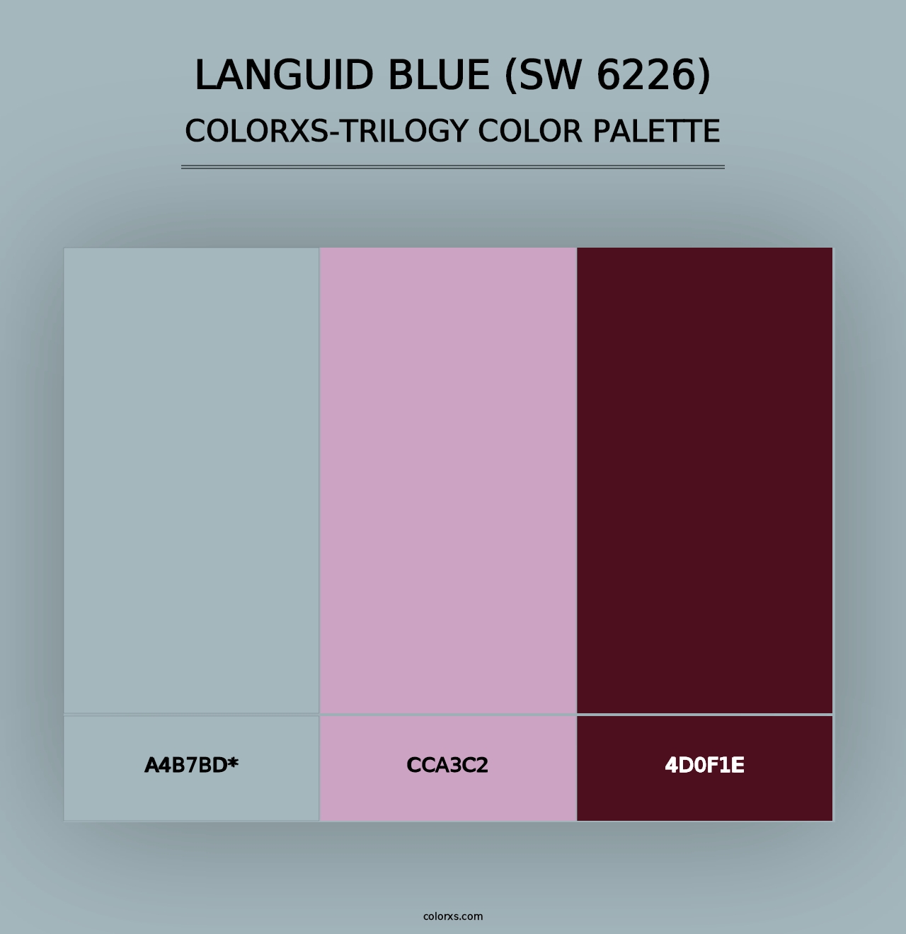 Languid Blue (SW 6226) - Colorxs Trilogy Palette