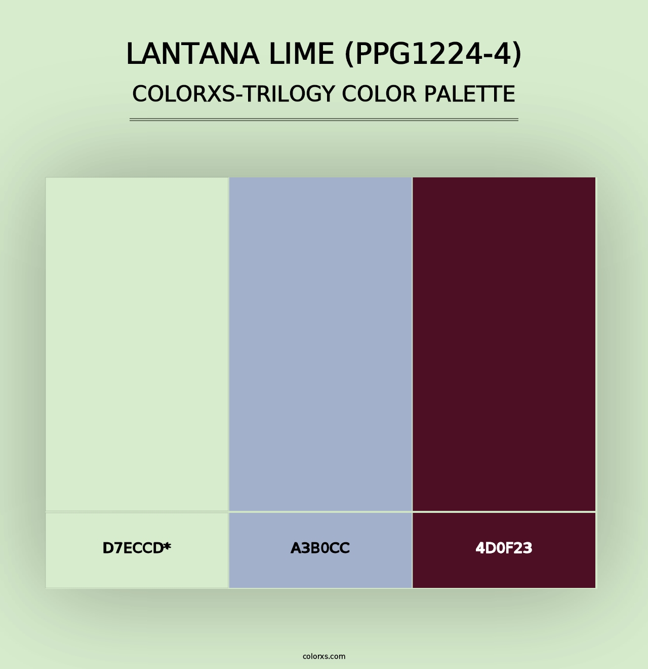 Lantana Lime (PPG1224-4) - Colorxs Trilogy Palette