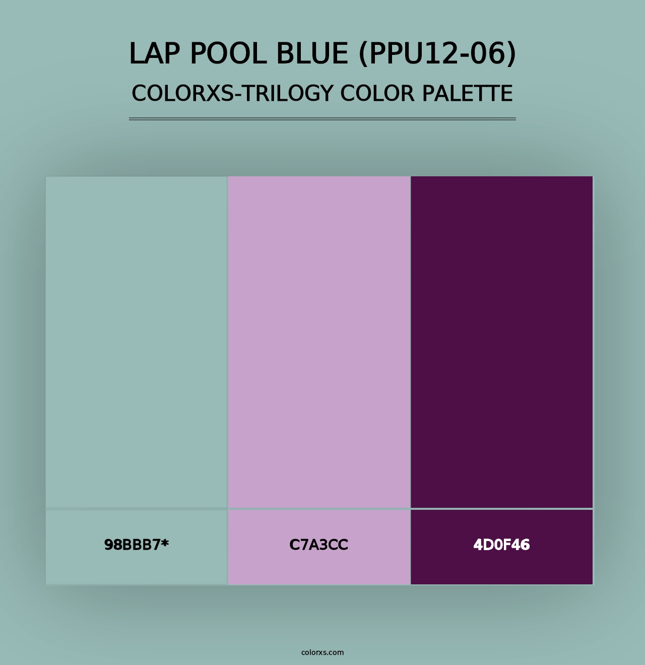 Lap Pool Blue (PPU12-06) - Colorxs Trilogy Palette