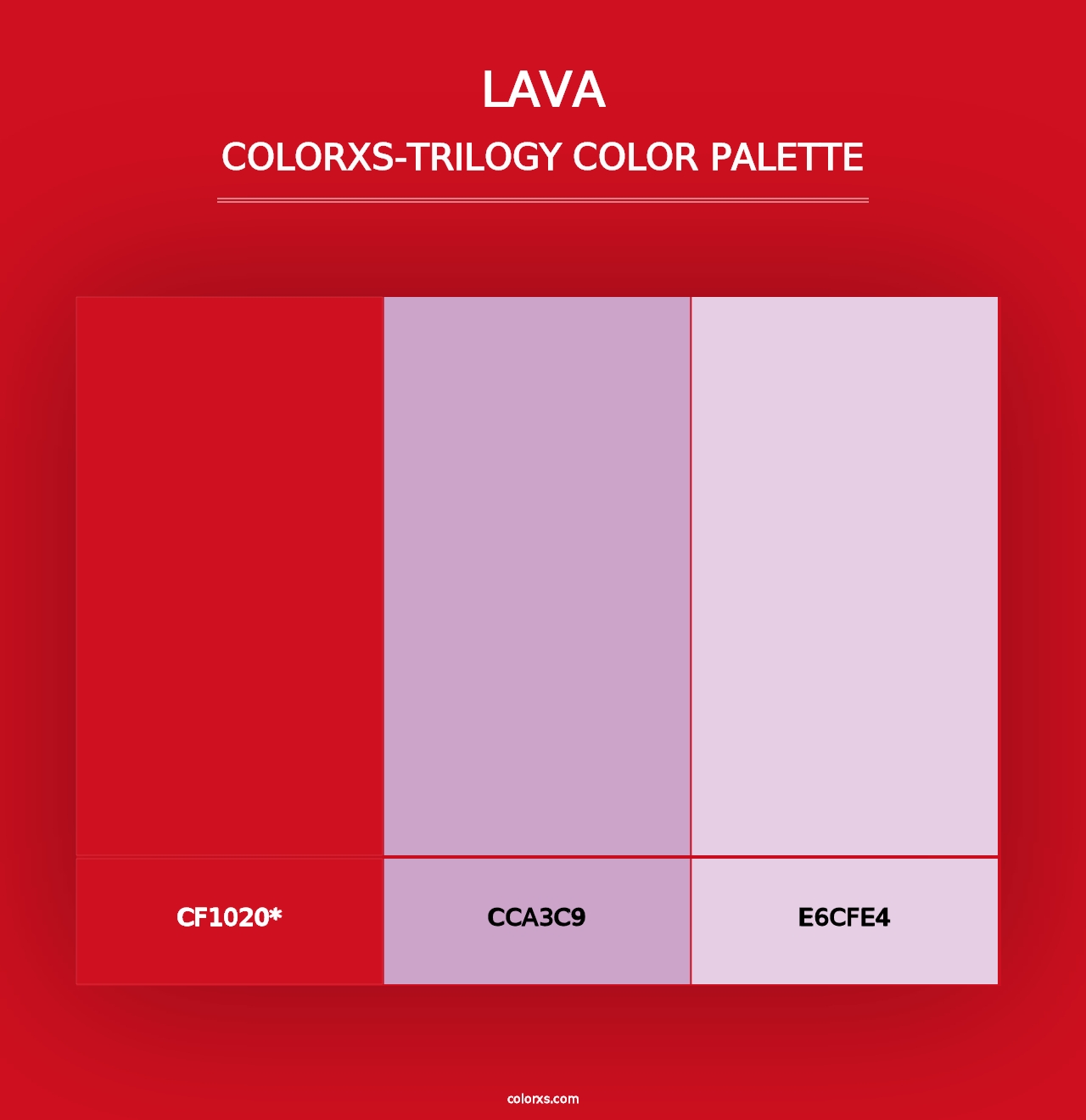 Lava - Colorxs Trilogy Palette