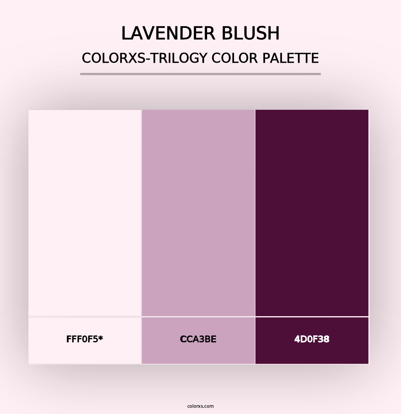 Lavender Blush - Colorxs Trilogy Palette