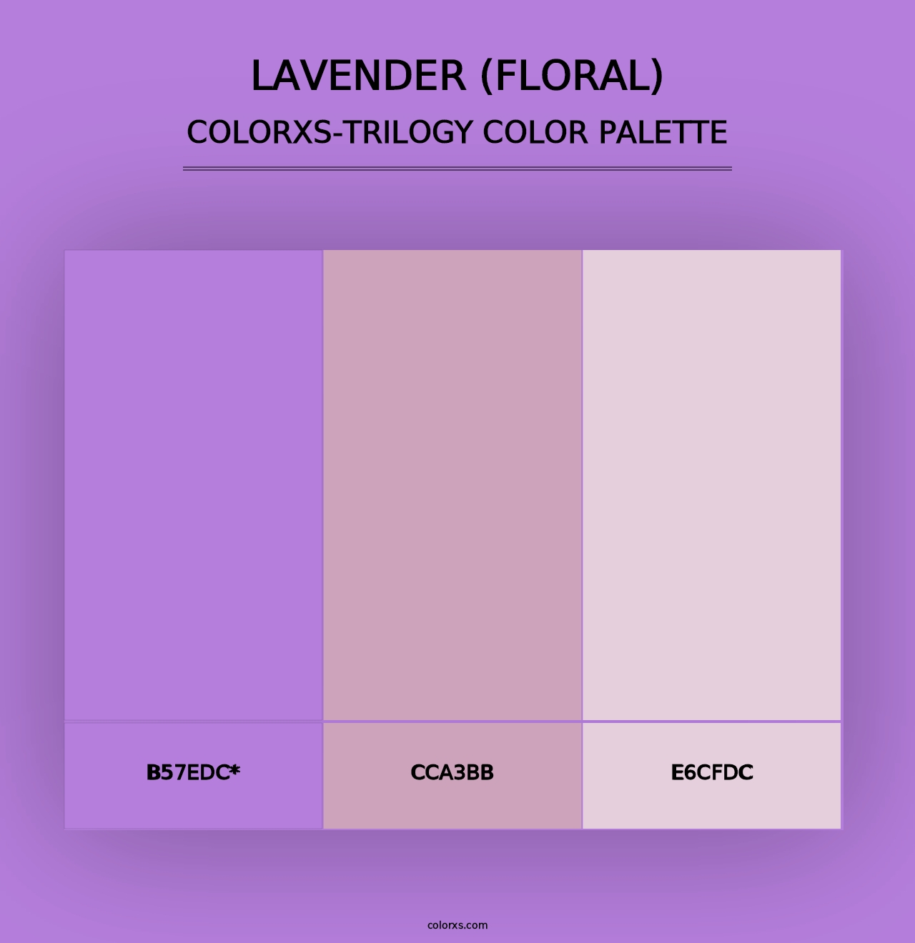 Lavender (Floral) - Colorxs Trilogy Palette