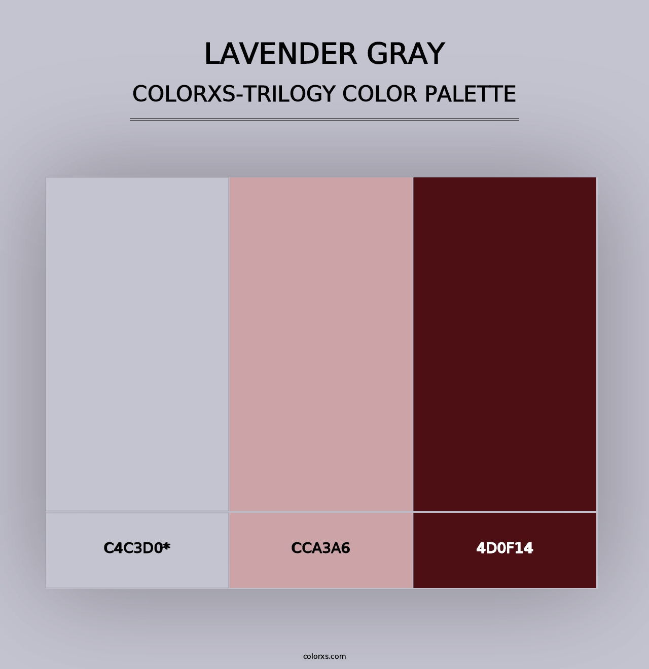 Lavender Gray - Colorxs Trilogy Palette