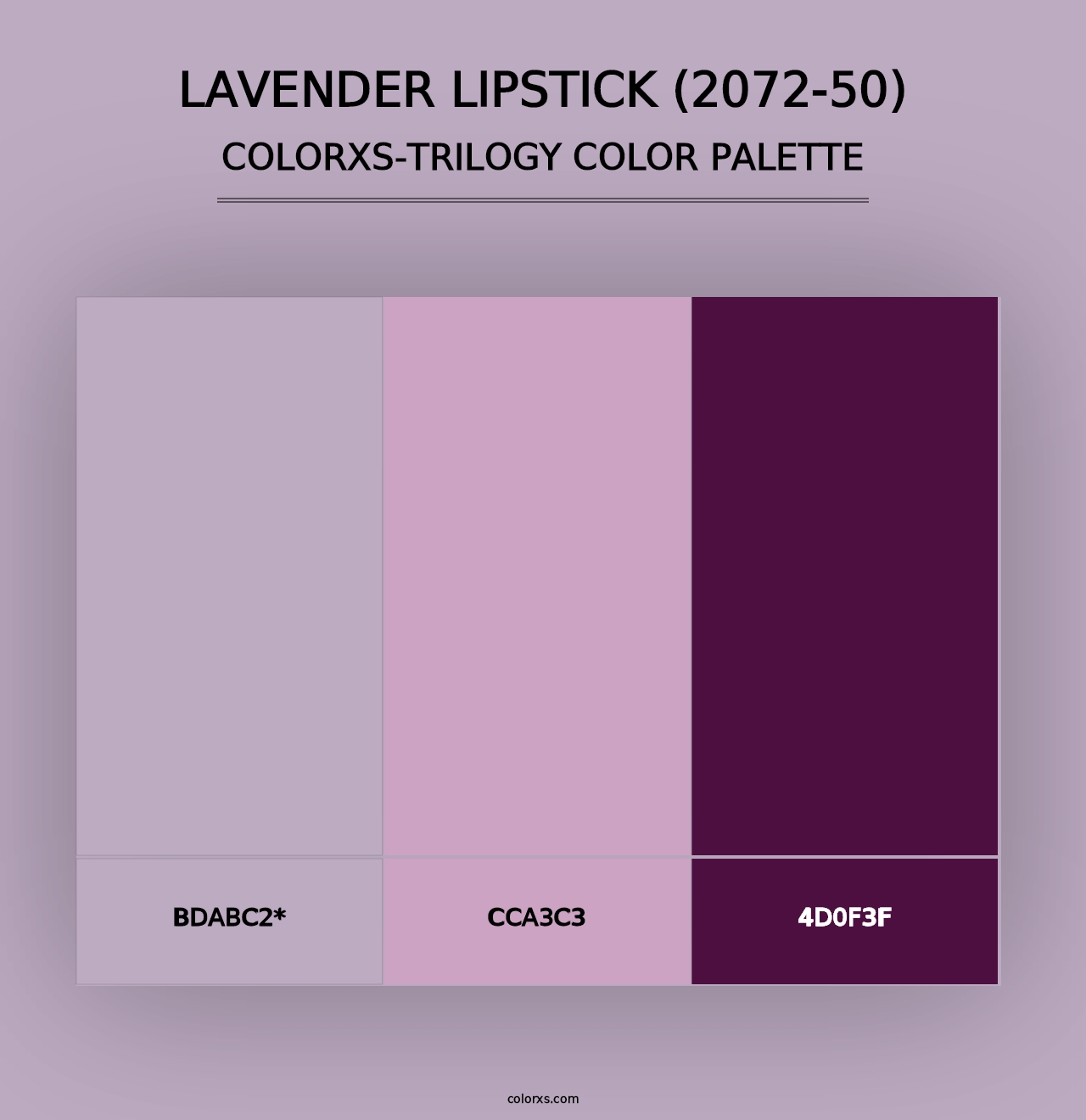 Lavender Lipstick (2072-50) - Colorxs Trilogy Palette