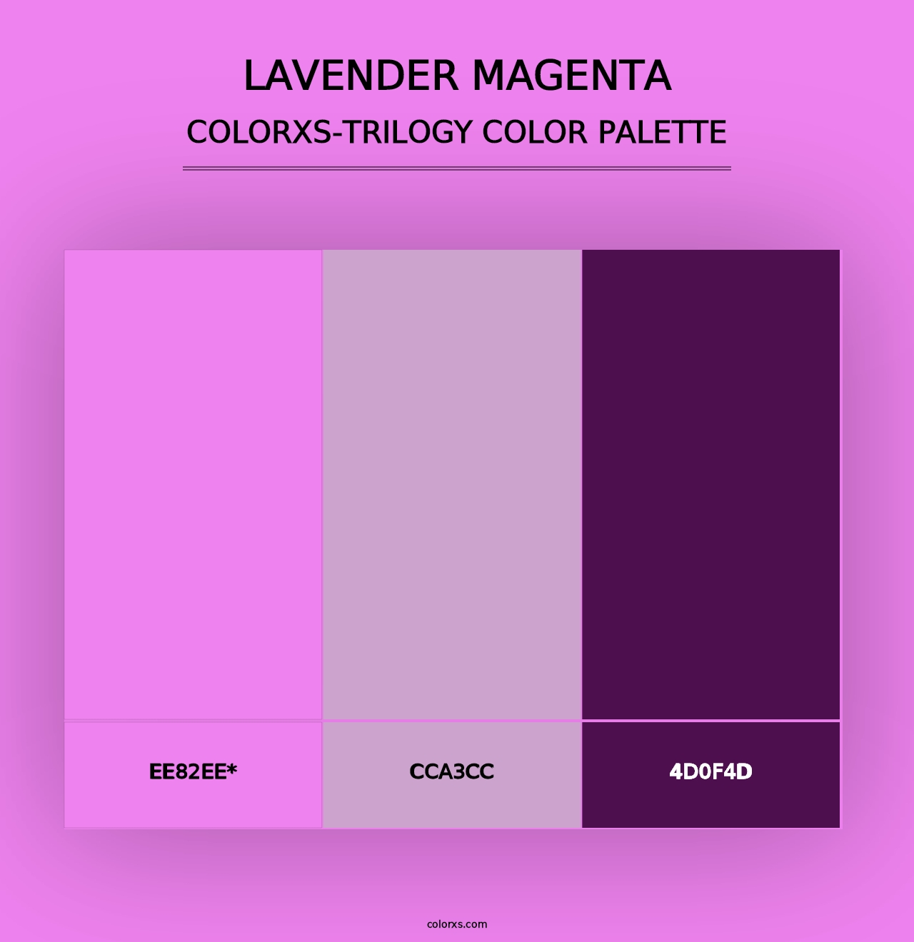 Lavender Magenta - Colorxs Trilogy Palette