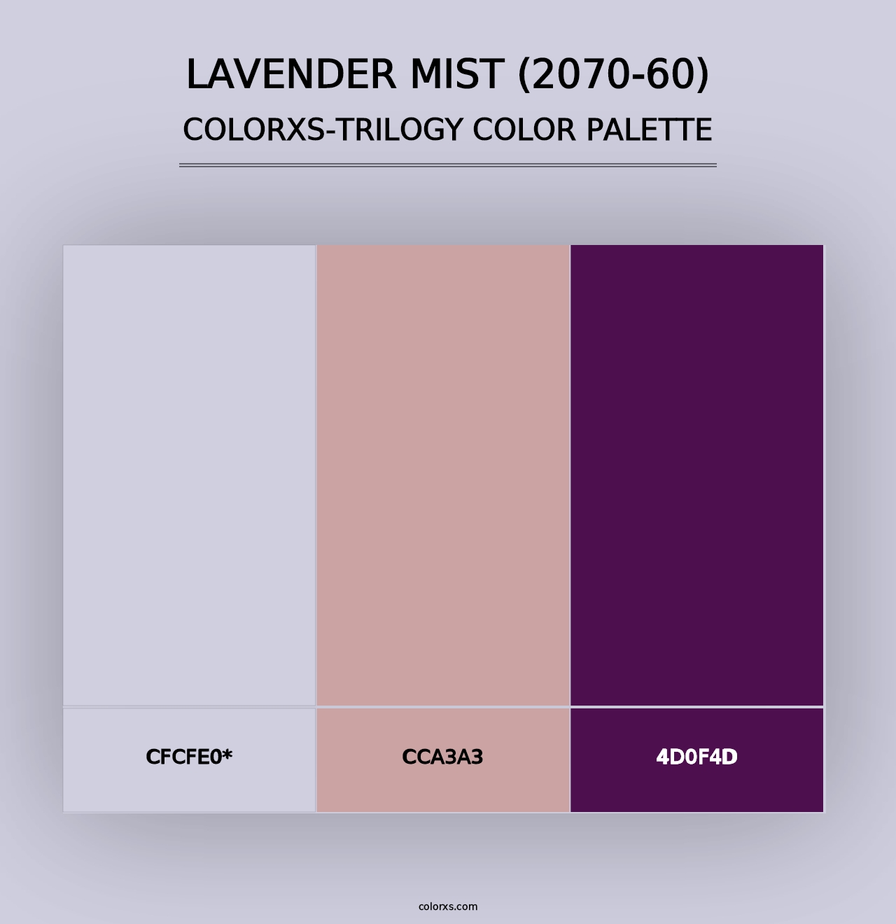 Lavender Mist (2070-60) - Colorxs Trilogy Palette