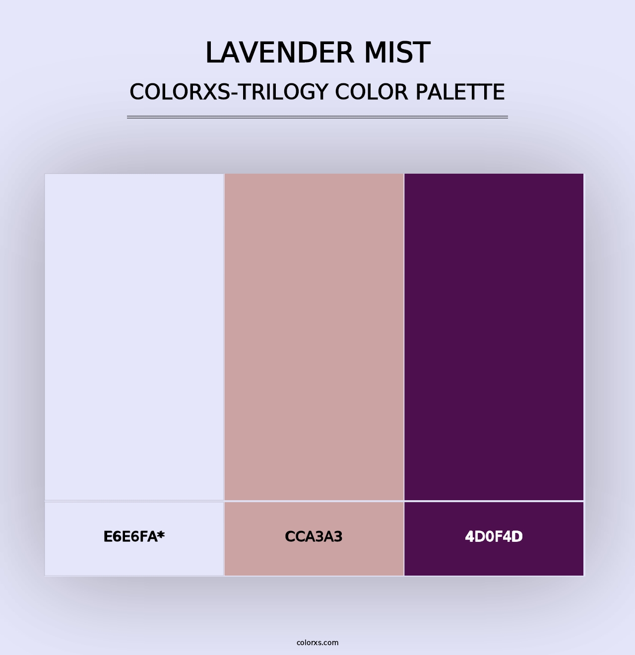 Lavender Mist - Colorxs Trilogy Palette