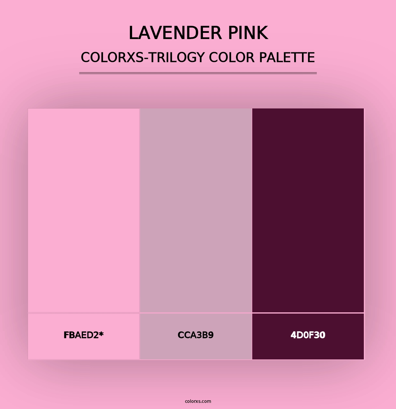 Lavender Pink - Colorxs Trilogy Palette