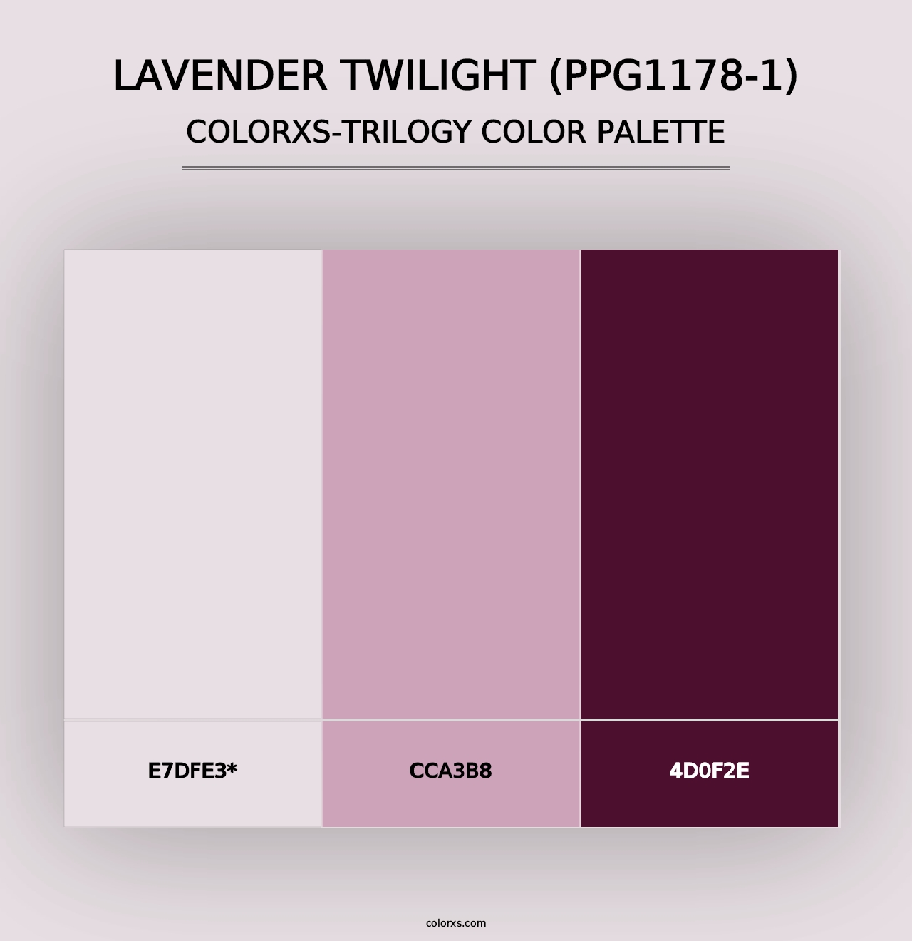 Lavender Twilight (PPG1178-1) - Colorxs Trilogy Palette