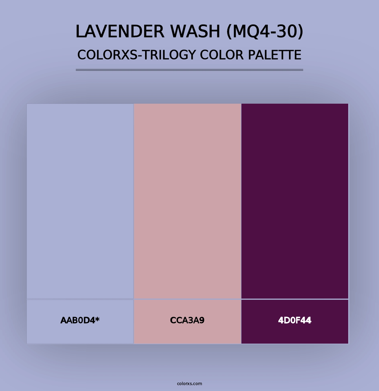 Lavender Wash (MQ4-30) - Colorxs Trilogy Palette