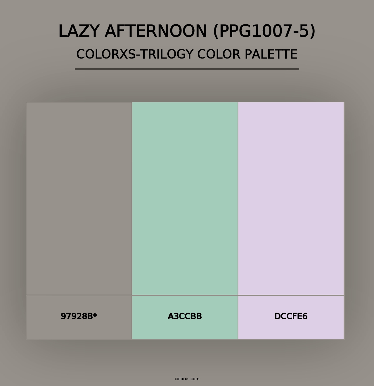 Lazy Afternoon (PPG1007-5) - Colorxs Trilogy Palette