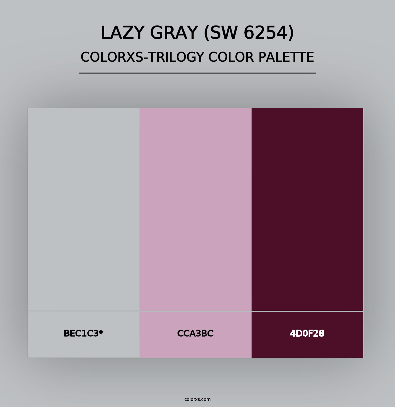 Lazy Gray (SW 6254) - Colorxs Trilogy Palette