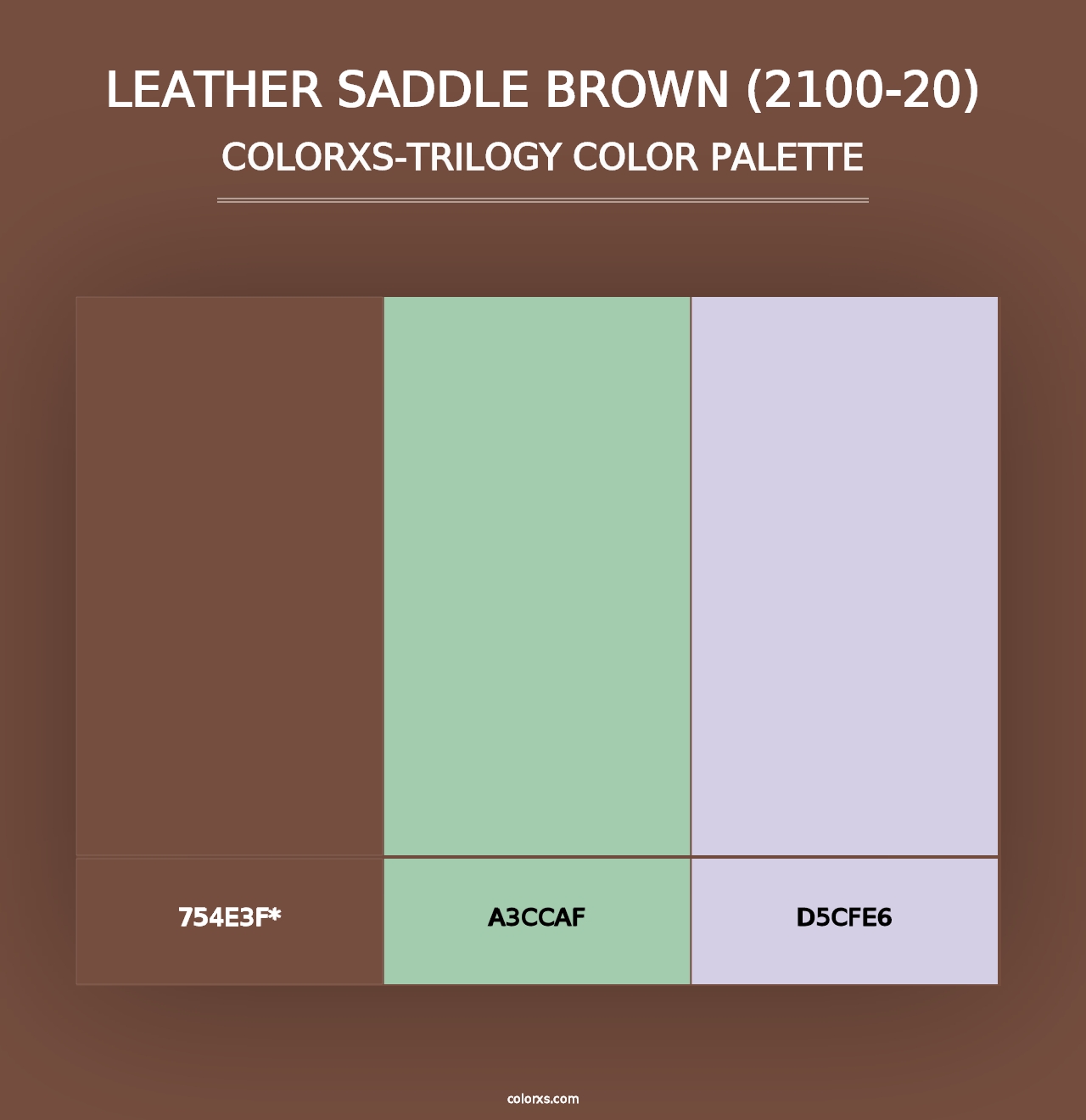 Leather Saddle Brown (2100-20) - Colorxs Trilogy Palette