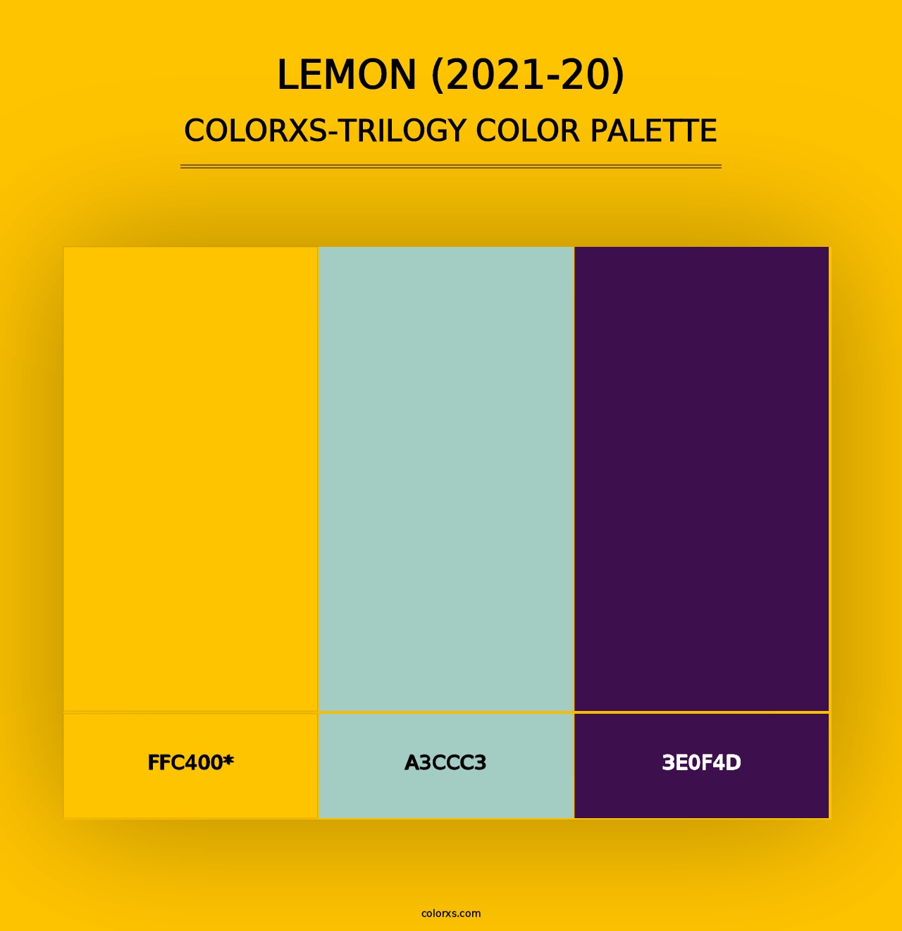 Lemon (2021-20) - Colorxs Trilogy Palette