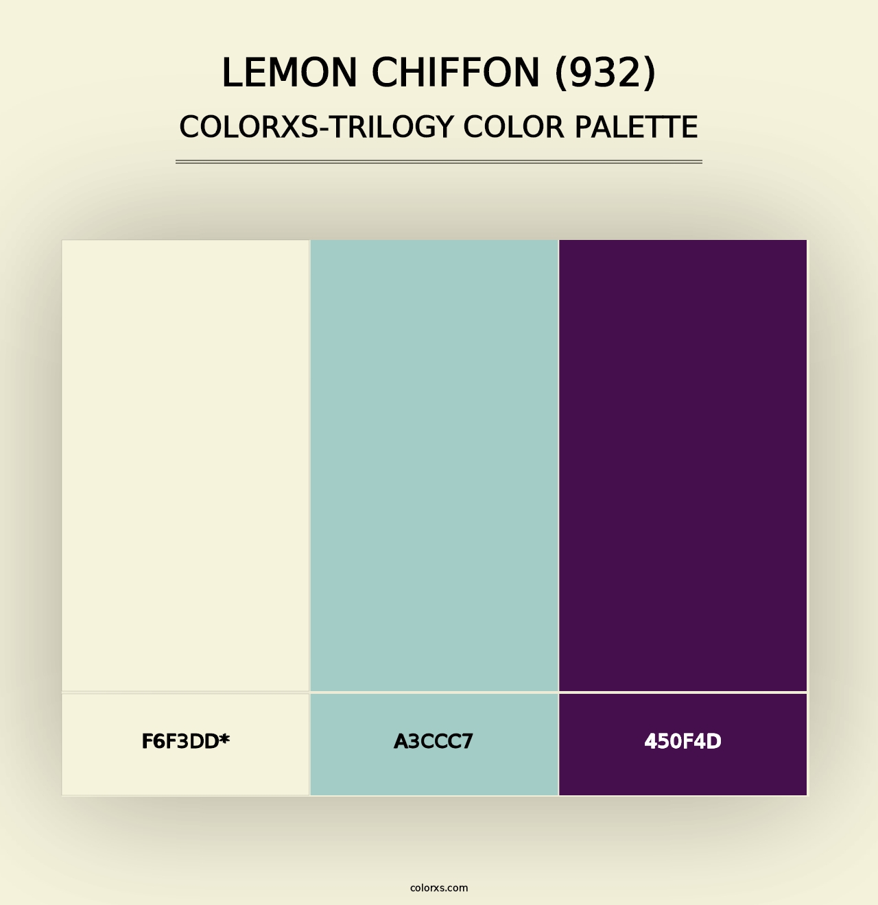 Lemon Chiffon (932) - Colorxs Trilogy Palette