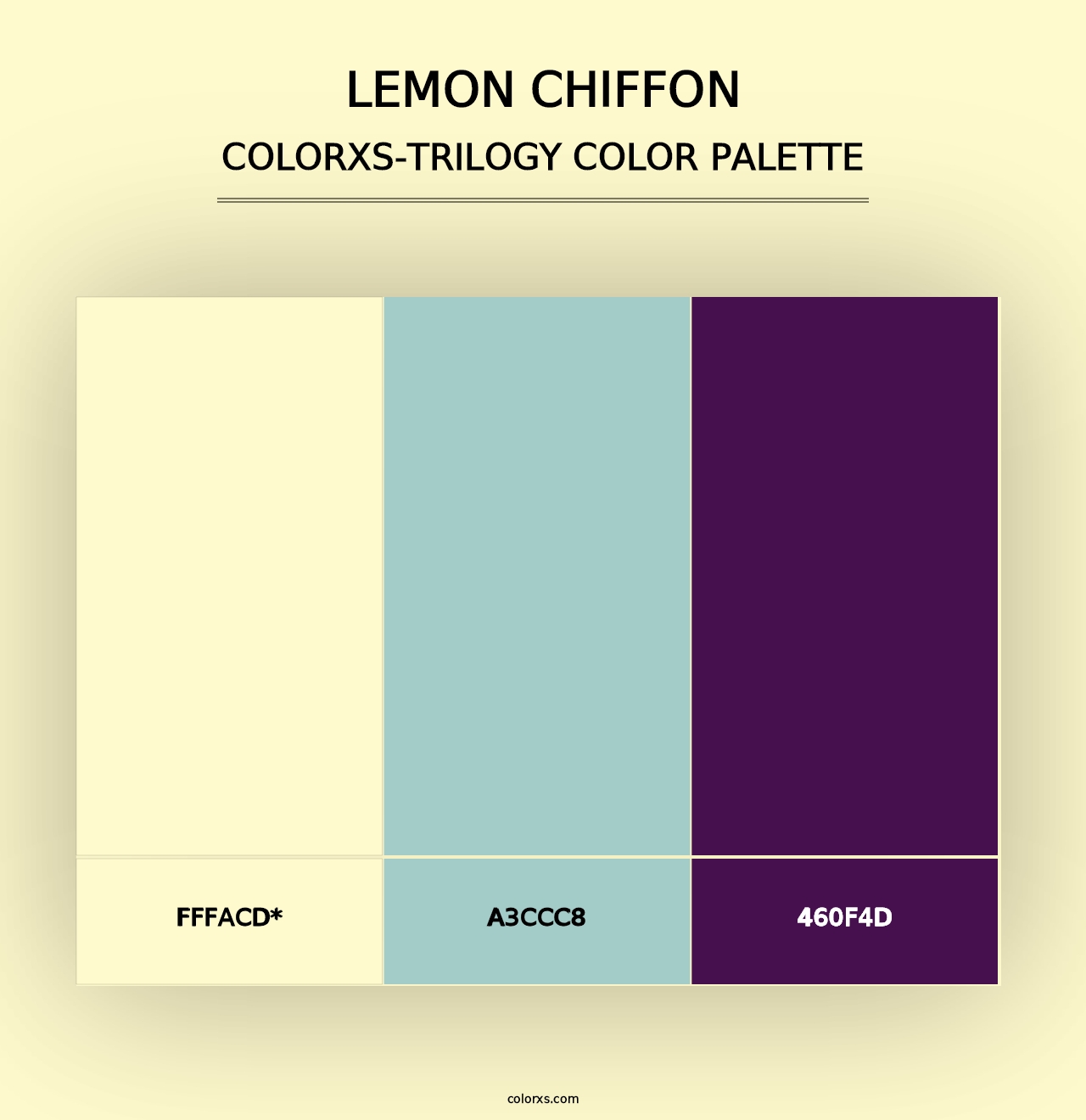 Lemon Chiffon - Colorxs Trilogy Palette