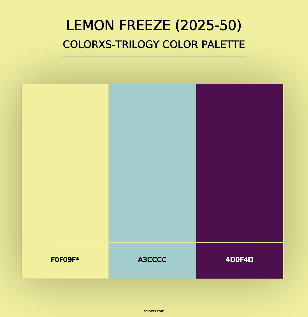 Lemon Freeze (2025-50) - Colorxs Trilogy Palette