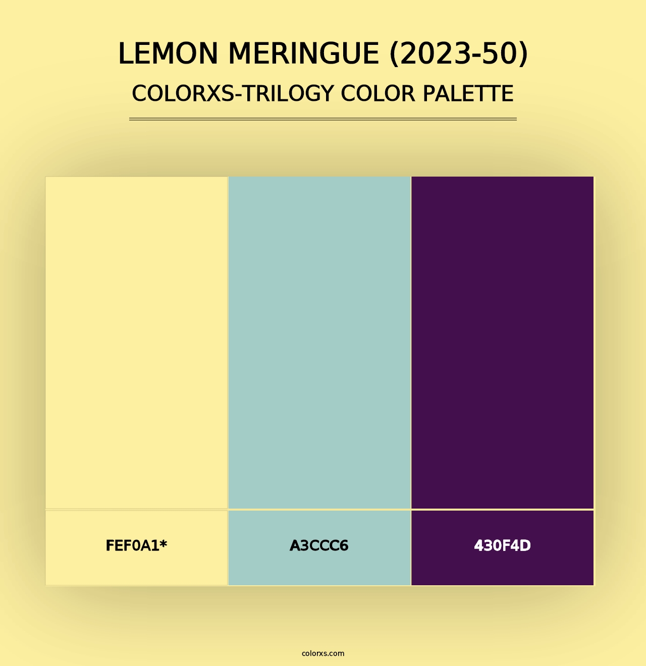 Lemon Meringue (2023-50) - Colorxs Trilogy Palette