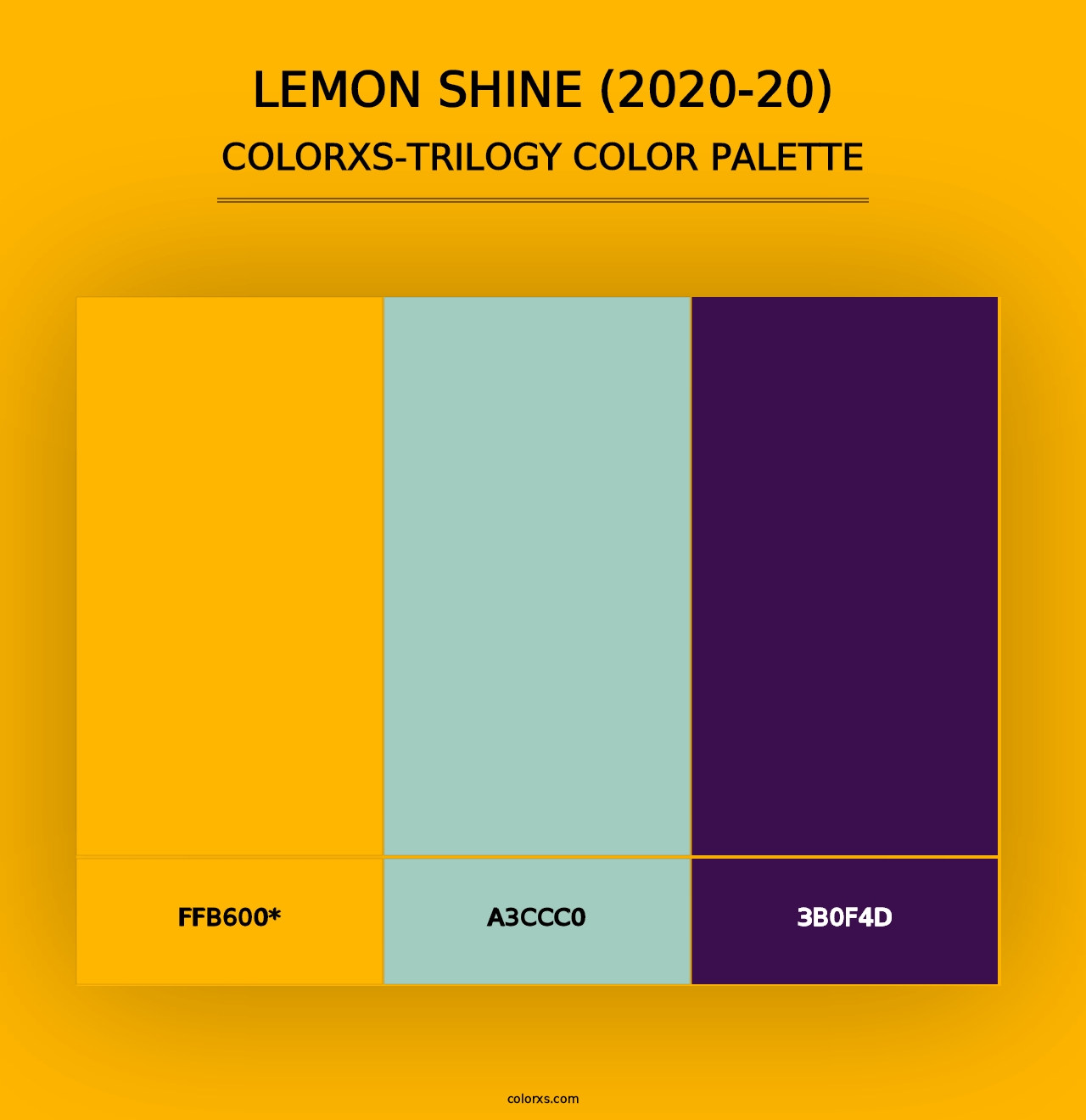 Lemon Shine (2020-20) - Colorxs Trilogy Palette