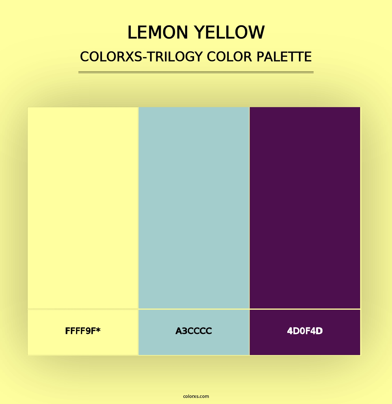 Lemon Yellow - Colorxs Trilogy Palette